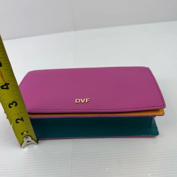 DVF Diane Von Furstenberg   Leather Shoulder Crossbody Bag Clutch Chain Strap - Picture 7 of 16